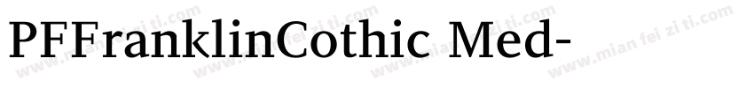 PFFranklinCothic Med字体转换